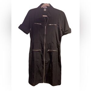 Vezucci Black Utility Dress NWT